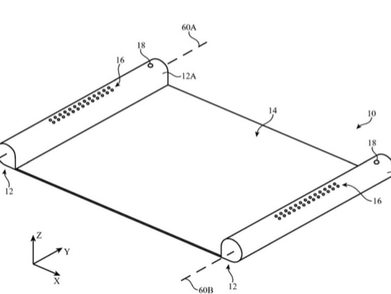 US-Patentantrag 20170060183 - rollbares Display für Apple