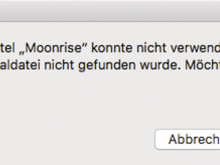 Werden Mediendateien mit dem Finder verschoben, kann iTunes Einträge nicht mehr zuordnen und gibt einen Fehler aus.