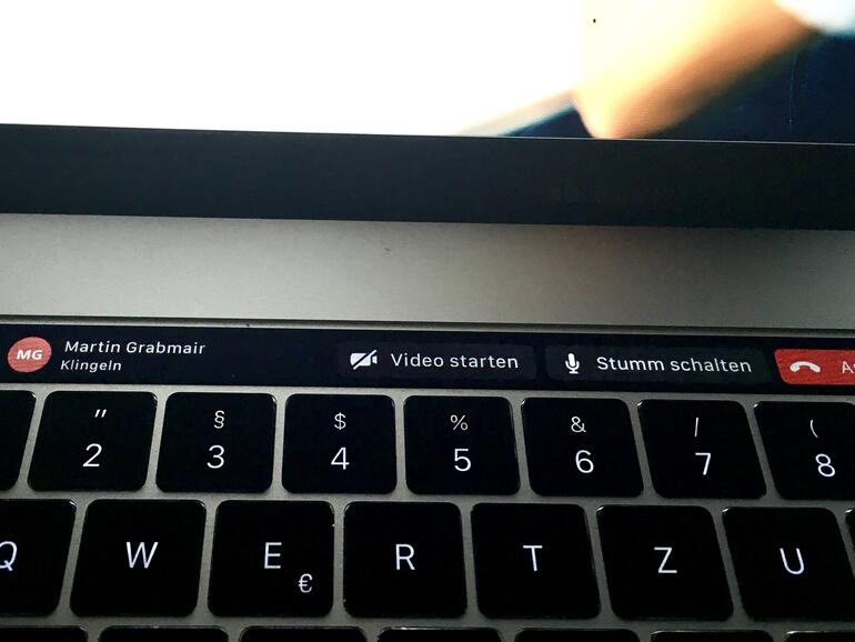 Skype mit Touch-Bar-Unterstützung