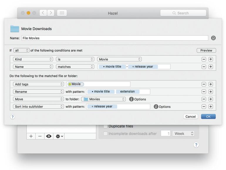 Screenshot aus Hazel