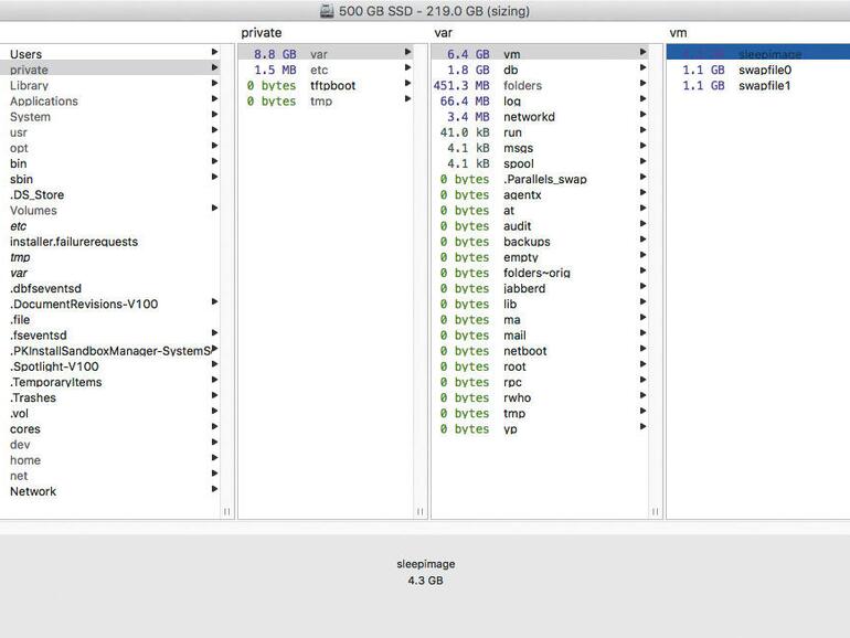 Screenshot zeigt OmniDiscSweeper
