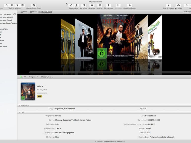 My Movies eignet sich hervorragend für die Verwaltung der eigenen Filmsammlung, wickelt jedoch zu viele Funktionen direkt per Hersteller-Server ab.