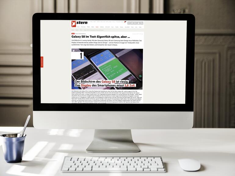 Testbericht zum Samsung Galaxy S8 des Stern