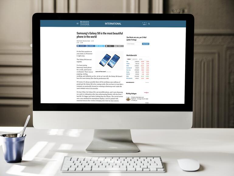 Testbericht zum Samsung Galaxy S8 von Business Insider