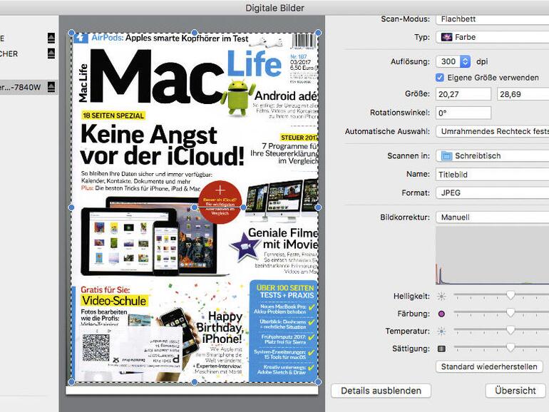 Screenshot der App „Digitale Bilder“