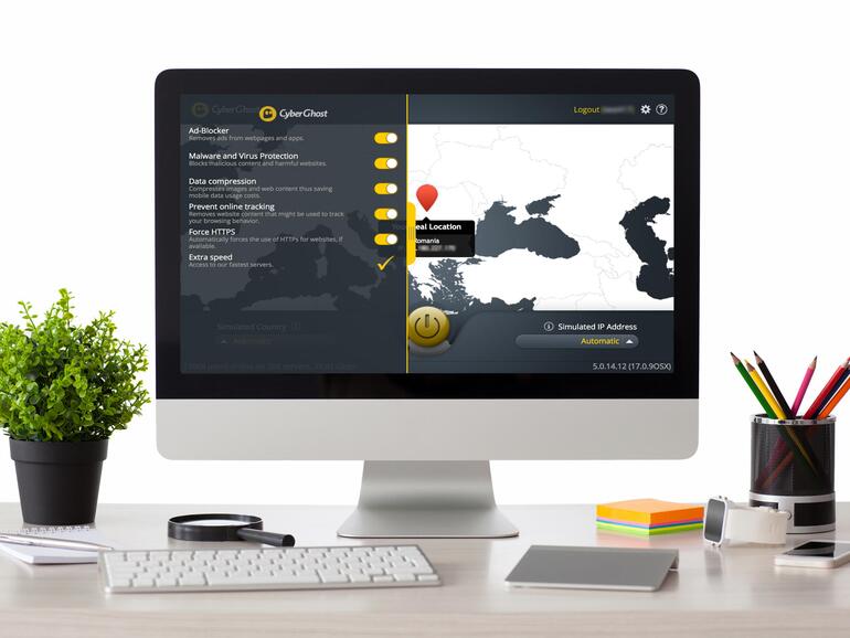 Montage: VyprVPN auf dem iMac