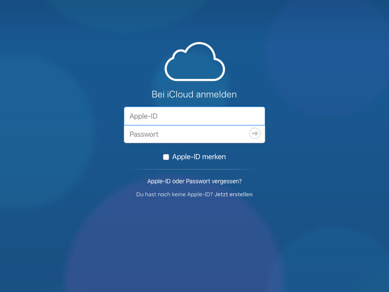 Screenshot zeigt das neue Design von iCloud.com