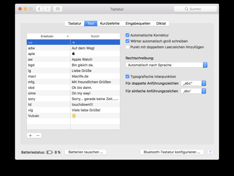 Nur wenige Klicks reichen, um Ihre Rechtschreibung zu verbessern