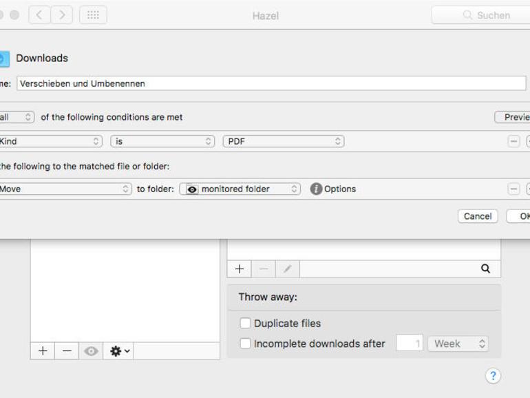 Screenshot aus Hazel