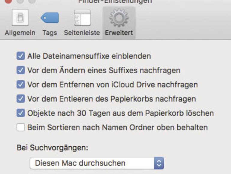 Der Papierkorb von macOS kann seinen Inhalt alle 30 Tage automatisch vernichten. Praktisch!