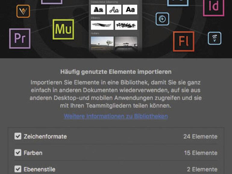 Sie können CC-Bibliotheken auch gemeinsam mit anderen nutzen und dabei sogar gesonderte Rechte pro Person vergeben.