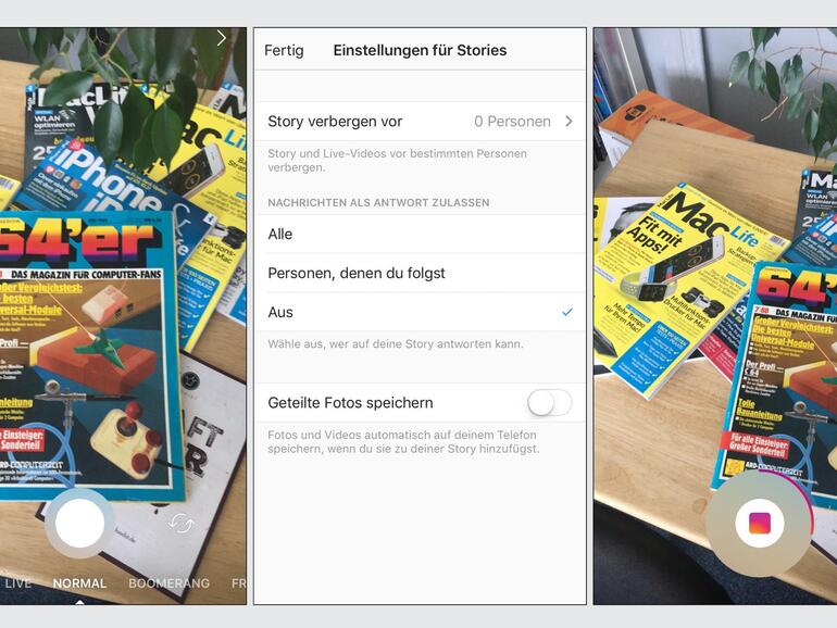 Instagram-Stories: flüchtige Inhalte teilen