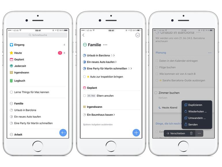 oder am iPhone - Things 3 macht überall eine gute Figur