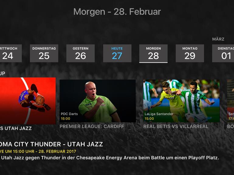 Merken Sie sich Übertragungen von DAZN vor oder spielen vorherige ab