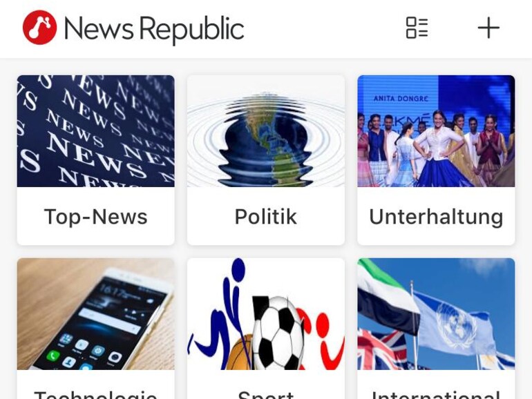 Screenshot aus der News-Republic-App