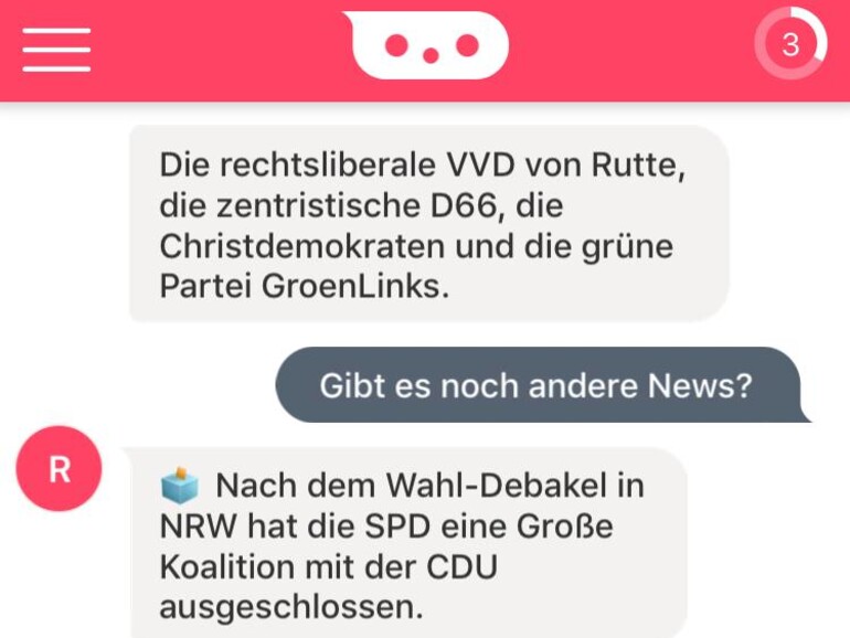 Screenshot aus der Resi-News-App