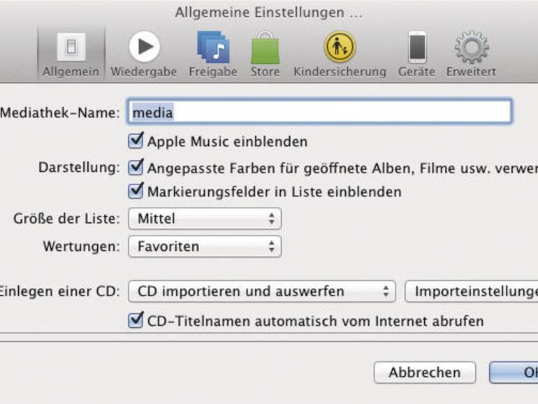 Der alte Mac mini kann Audio-CDs in Serie rippen, wenn Sie die Importeinstellungen justieren.