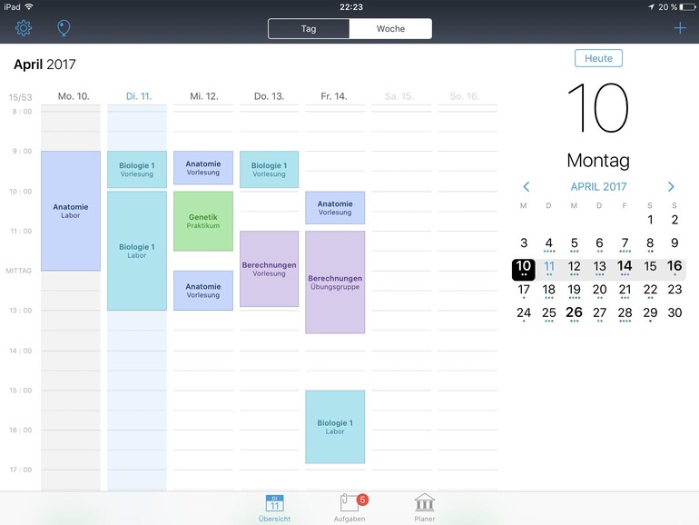 Screenshot aus iStudiezPro