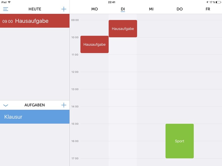 Screenshot aus Stundenplan Del.