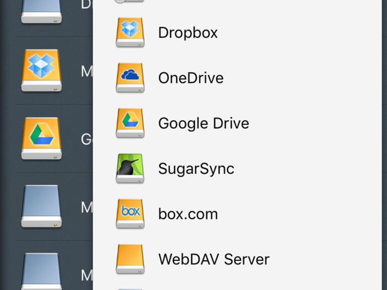 Die iOS-App Goodreader unterstützt eine sehr beachtliche Zahl von Server-Protokollen.