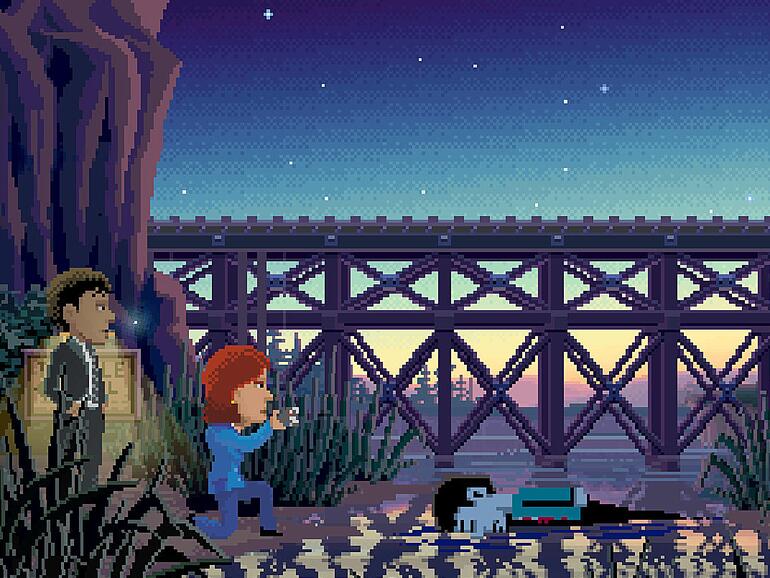 Thimbleweed Park kommt mit dem Interface klassischer Point-and-Click-Adventure