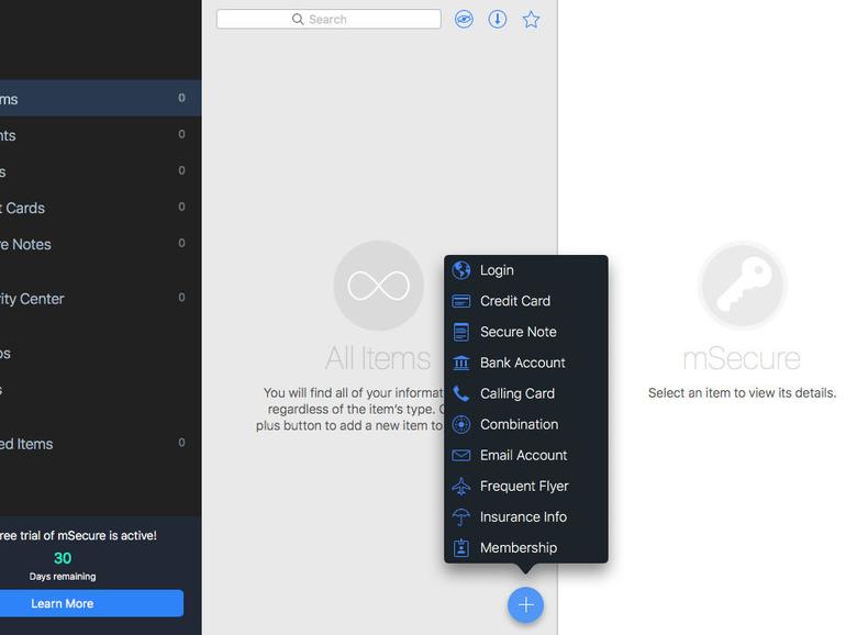 Mit Msecure 5 speichern Sie mehr als nur Passwörter.
