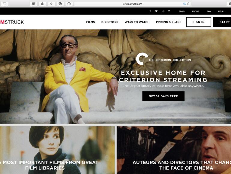 Filmstruck ist eine junge Arthaus-Plattform, die bisher nur in den USA verfügbar ist.