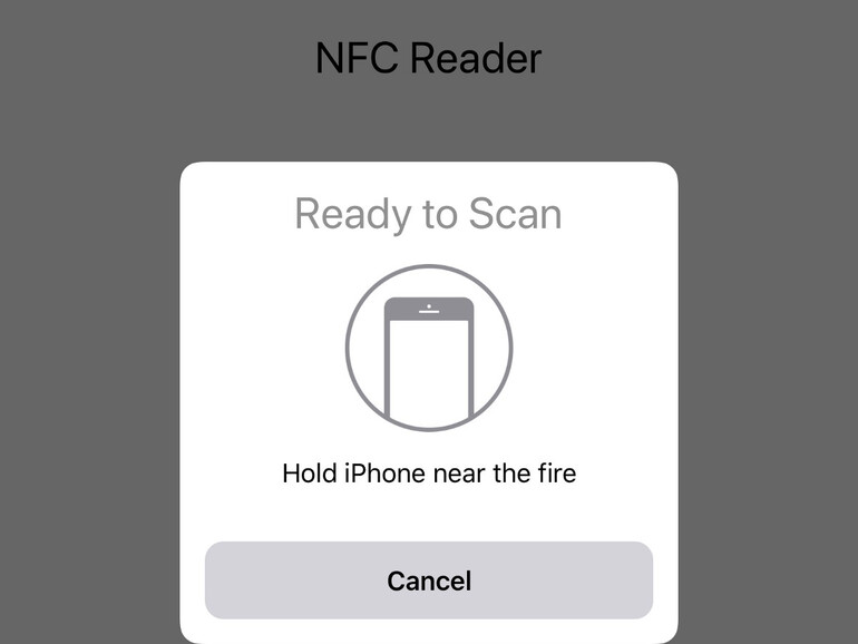 So sieht der NFC-Dialog in der Beta von iOS 11 aus.
