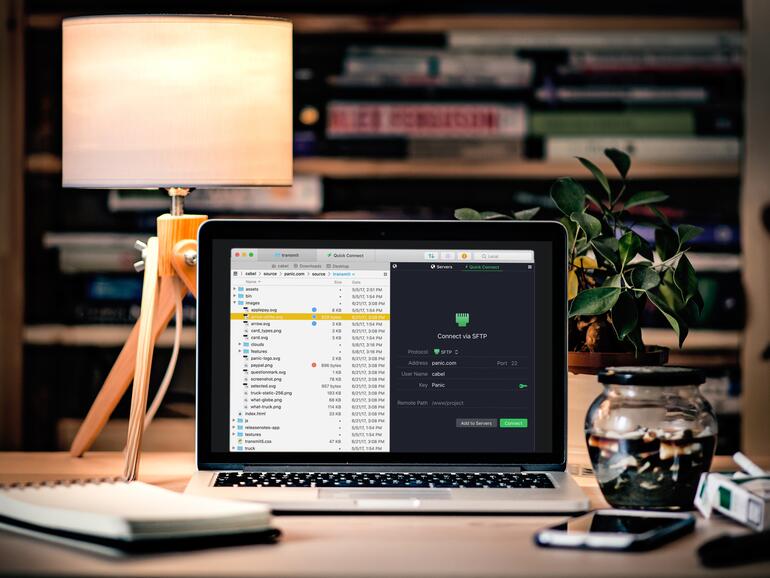 Screenshot von Transmit 5 auf einem MacBook