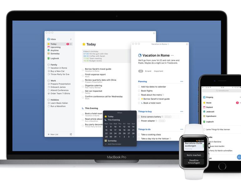 Zur iPhone-Version von Things 3 gehört natürlich auch die überarbeitete App für die Apple Watch.