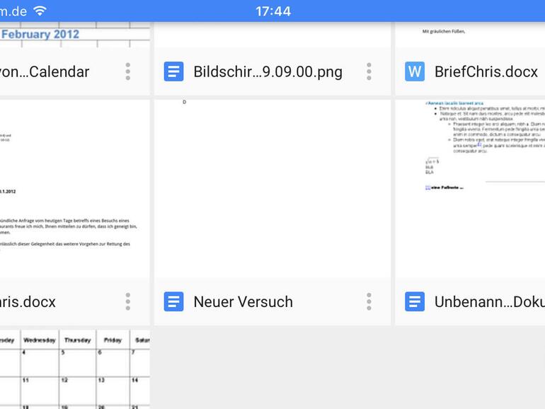 Unter iOS gibt es eigene Apps, die es sogar erlauben, Dokumente aufs iPhone zu laden und offline zu bearbeiten.