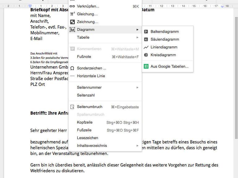 Im Browserfenster findet man die Funktionalität einer echten Office-Anwendung.