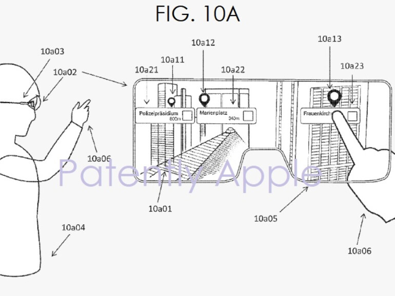 So stellt sich Apple die Bedienung einer smarten Brille vor.