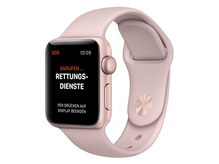 So sieht ein Notruf auf der Apple Watch aus.