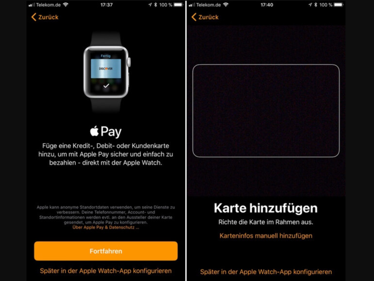 So sieht der Einrichtungsdialog in der aktuellen Beta von iOS 11 aus.