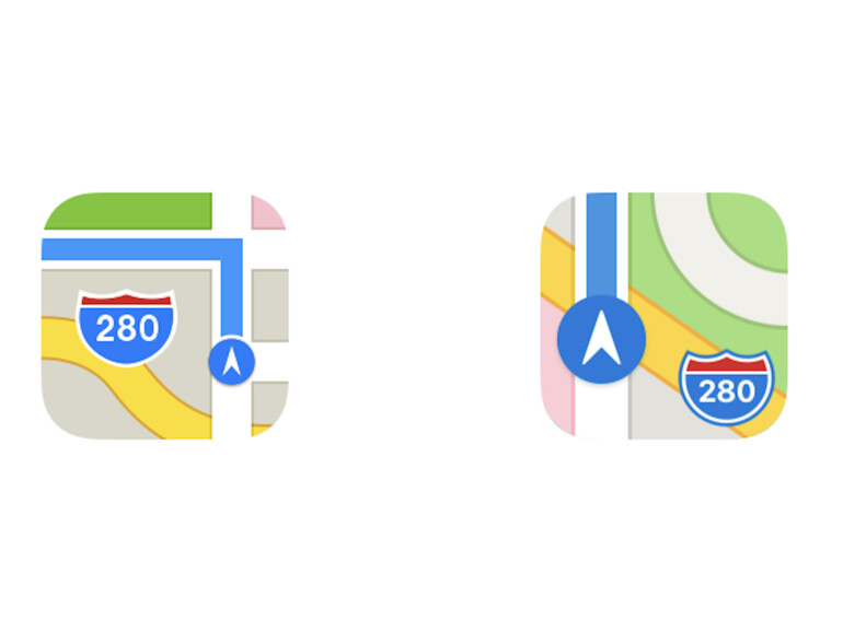 Links das ältere Icon, rechts das neuere. 