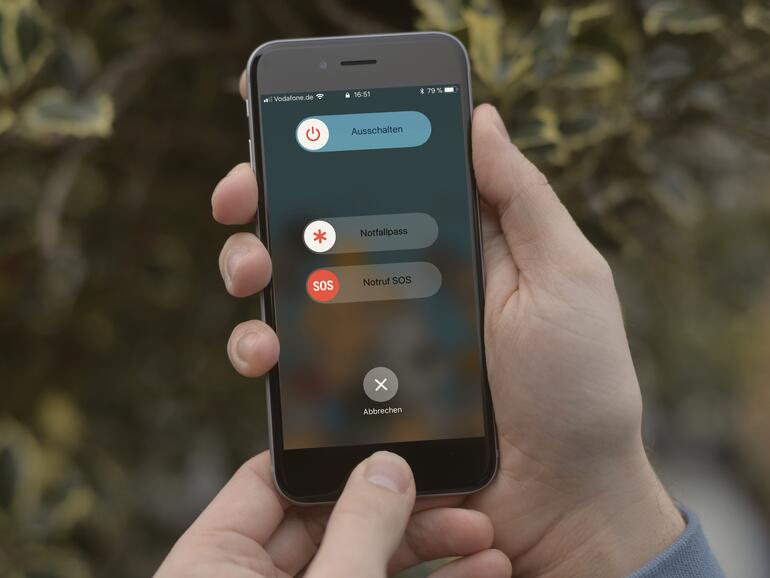 So sieht die neue Notruf SOS-Funktion in iOS 11 aus. TouchID wird dabei ebenfalls deaktiviert.