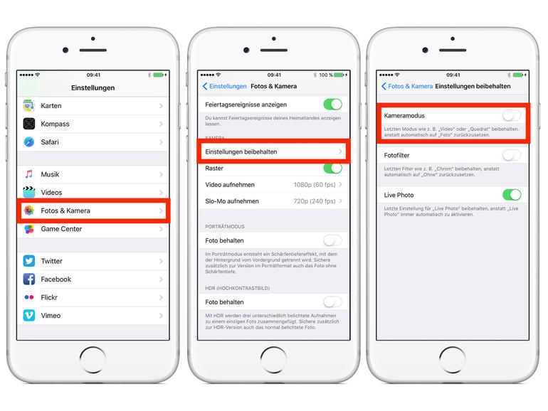 Iphone Kamera Einstellungen Standardmodus Festlegen Mac Life