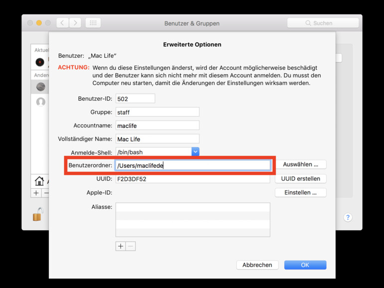 Name Des Benutzerordners Am Mac Andern So Geht S Mac Life