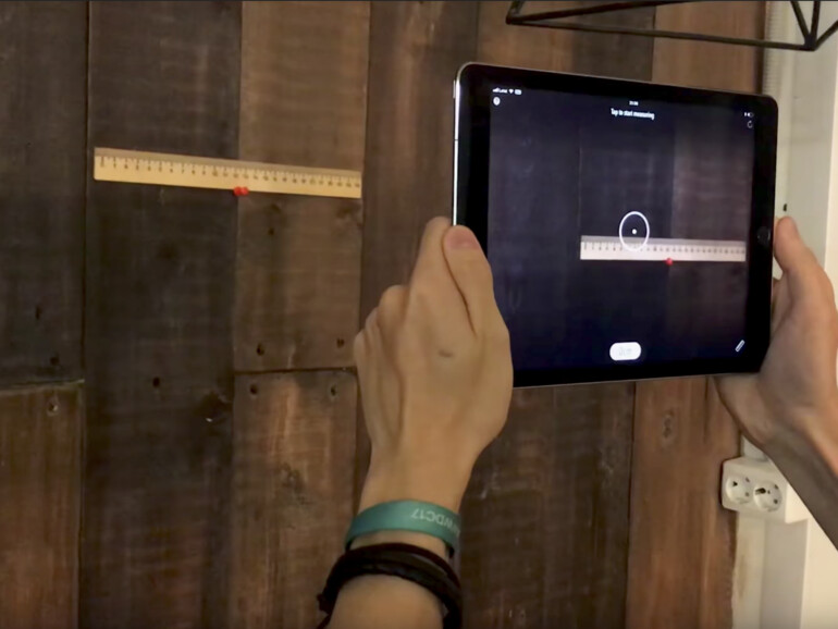 Mit MeasureKit lässt sich die Umgebung genau vermessen.