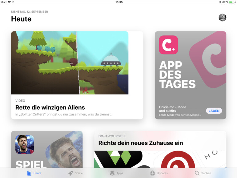 Auch der App Store wurde ganz neu gestaltet