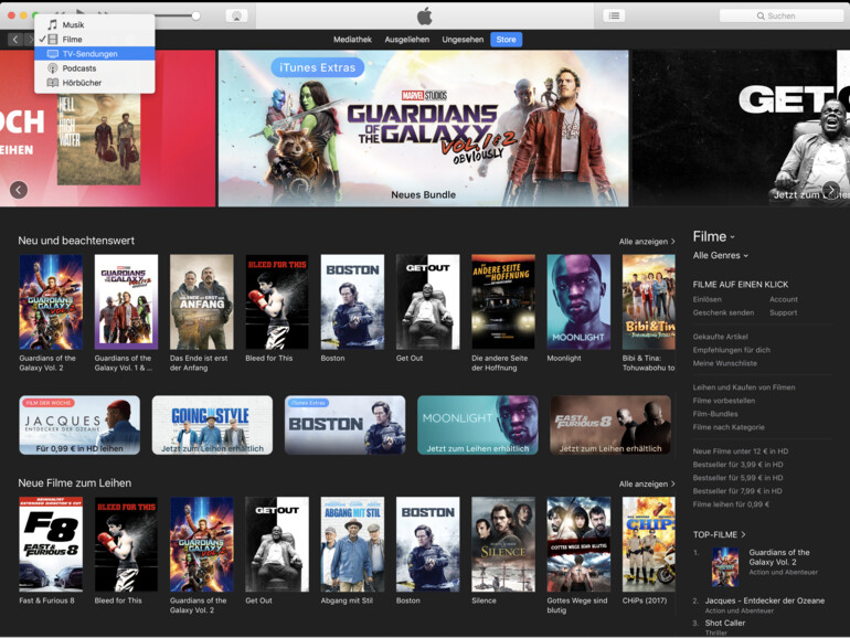 Apple setzt den Fokus von iTunes wieder auf Medieninhalte