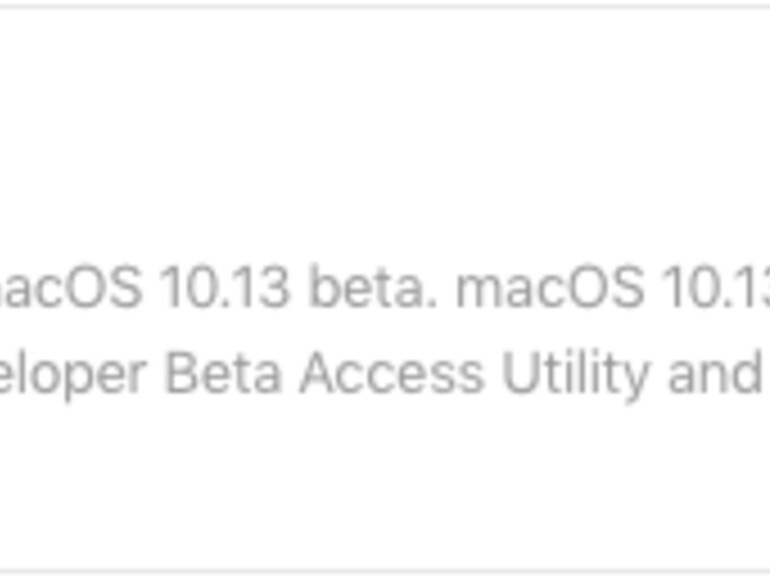 Screenshot aus dem Developer-Central Apples