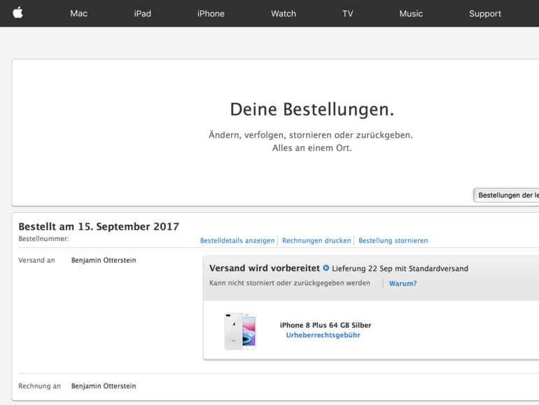 Auch hierzulande wird der Versand bereits vorbereitet