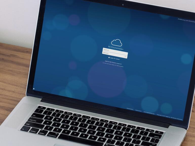 iCloud.com auf einem MacBook Pro