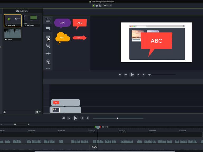 Screenshot aus Camtasia