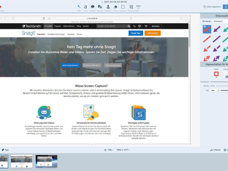 Screenshot aus Snagit