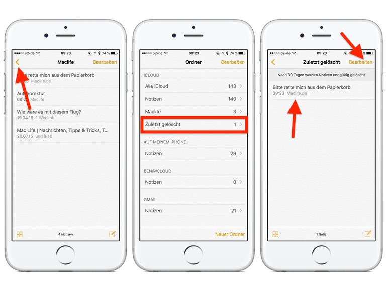 Gelöschte Notizen am iPhone wiederherstellen so geht's Mac Life