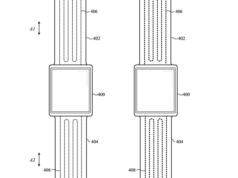Patentskizze zu anpassbarem Armband für Wearable