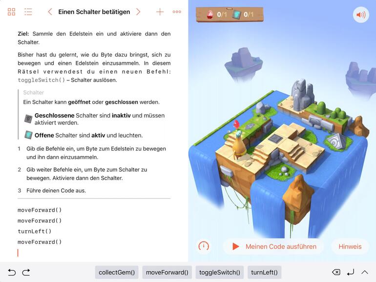 Swift Playgrounds vermittelt auf dem iPad nicht nur Grundzüge, sondern auch Besonderheiten der Programmiersprache Swift.